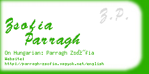 zsofia parragh business card